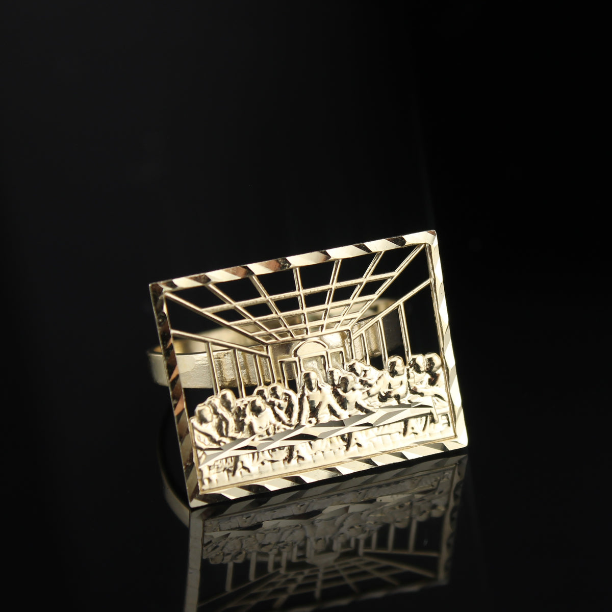 Real 10K Gold Last Supper Ring