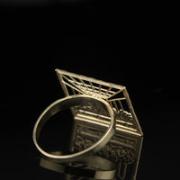 Real 10K Gold Last Supper Ring