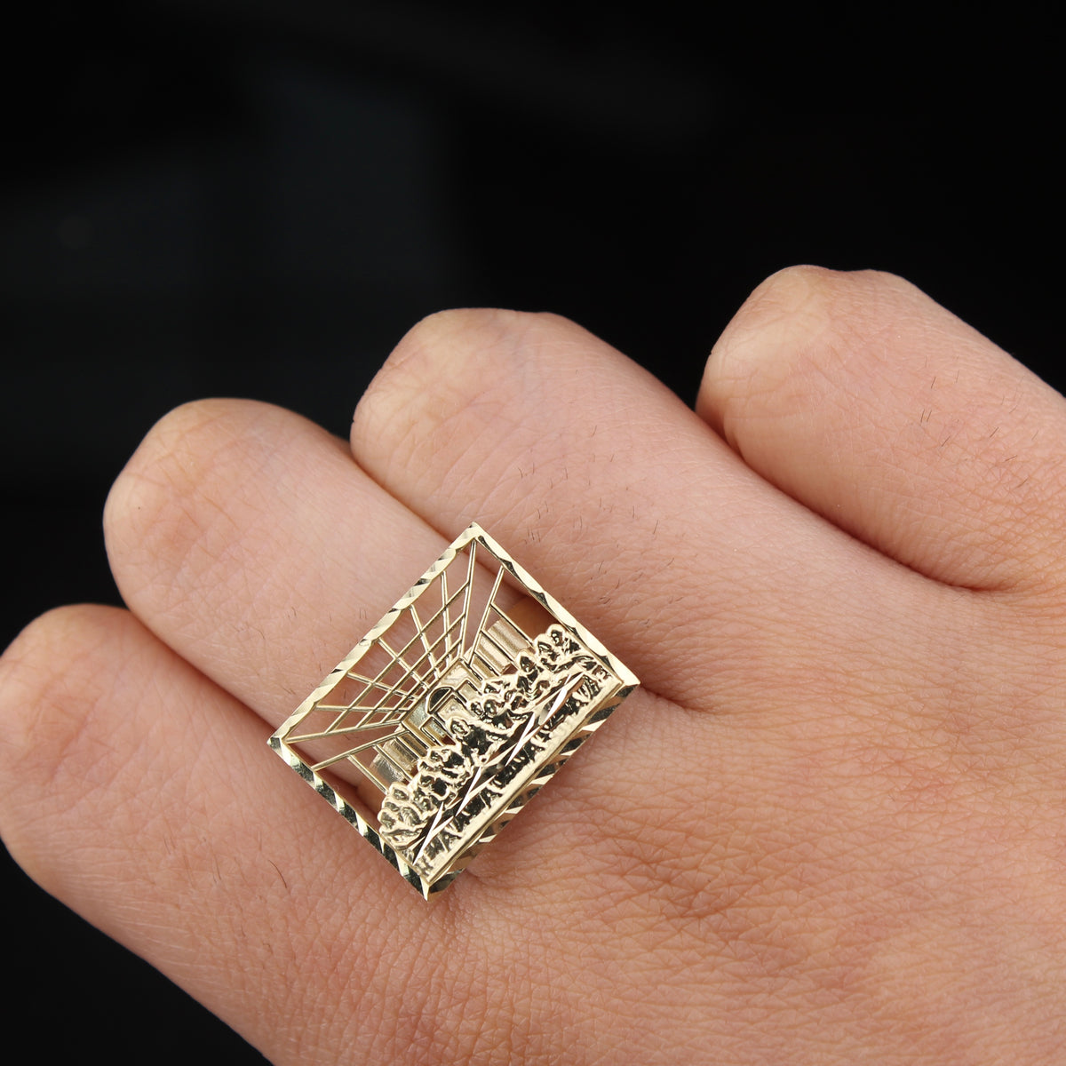 Real 10K Gold Last Supper Ring