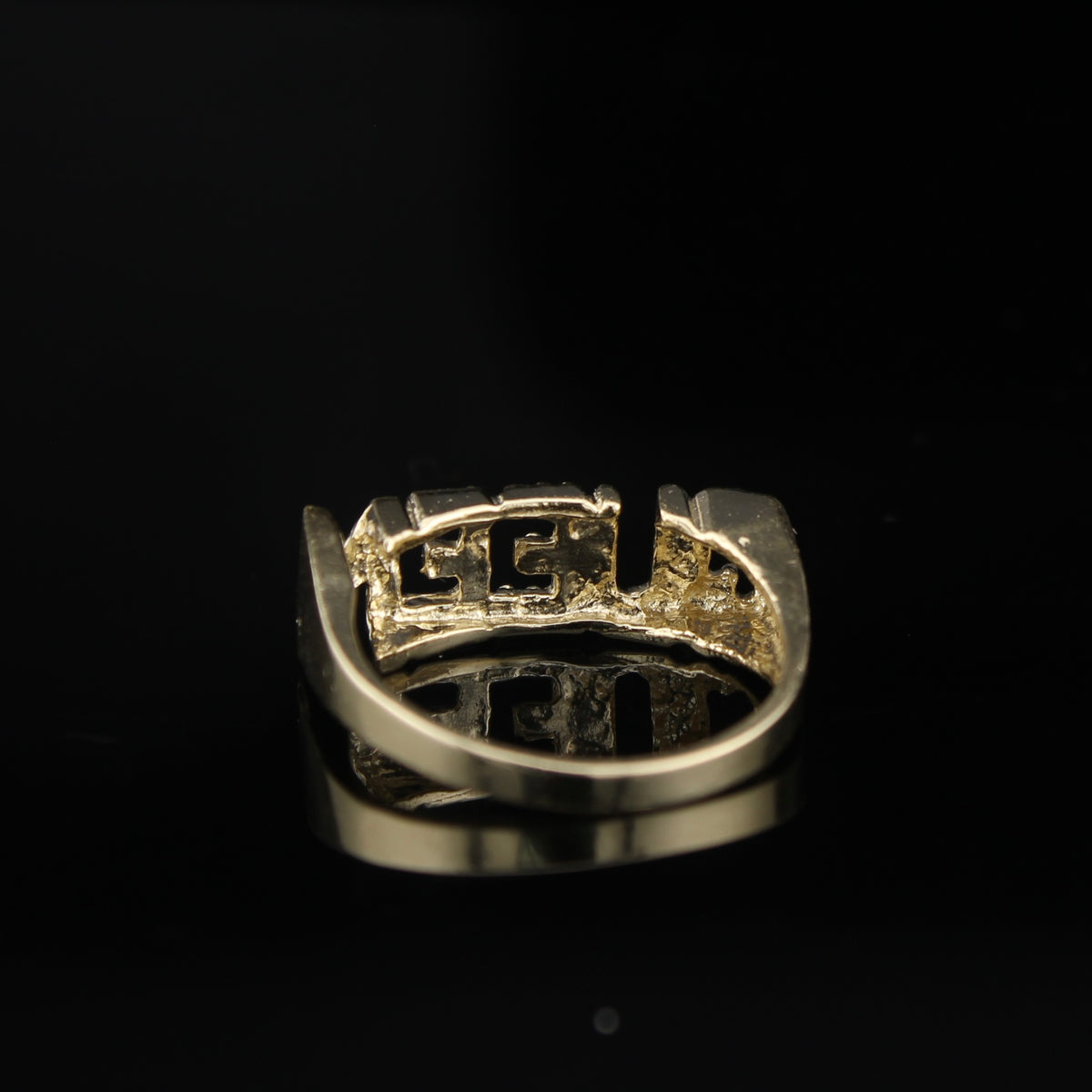 Anillo de reina de oro de 10K real