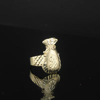 Real 10K Gold Money Bag Ring
