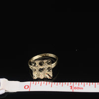 Real 10K Gold Square Nugget Ring