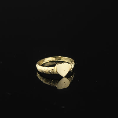 10K Heart Baby Ring
