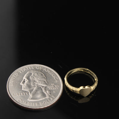 10K Heart Baby Ring