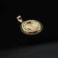 Colgante de la Virgen María de oro de 10K auténtico