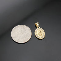 Colgante de la Virgen María de oro de 10 quilates auténtico