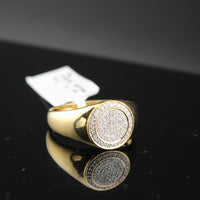Real 10K Gold Diamond Mens Ring