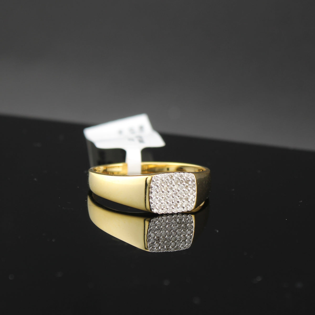 Real 10K Gold Diamond Mens Ring