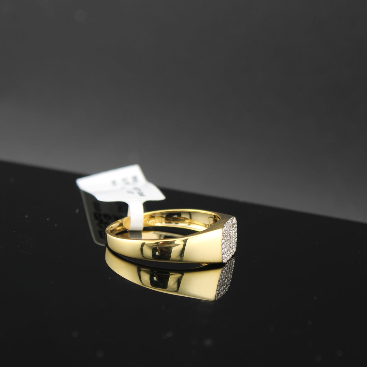 Real 10K Gold Diamond Mens Ring
