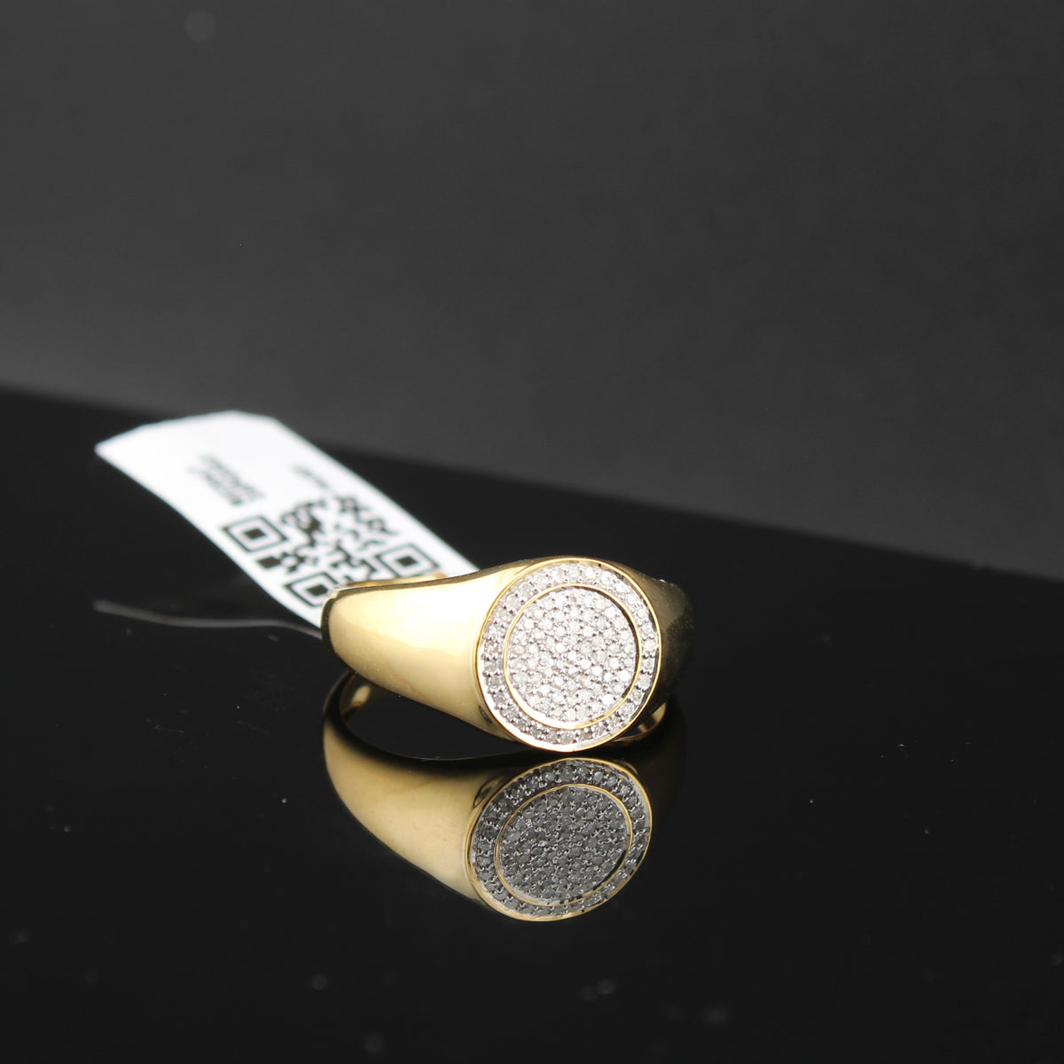 Real 10K Gold Diamond Mens Ring