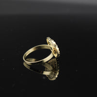 Anillo de corazón de oro de 10K real