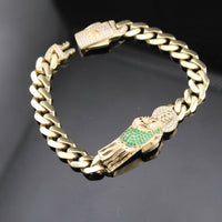 Pulsera de oro real de 10K de San Judas