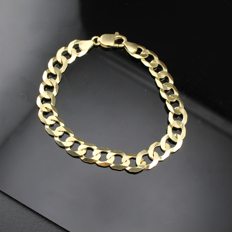 Real 10K Gold 9mm Cuban Link Bracelet