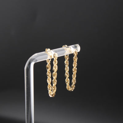 10K Gold Rope Earrings