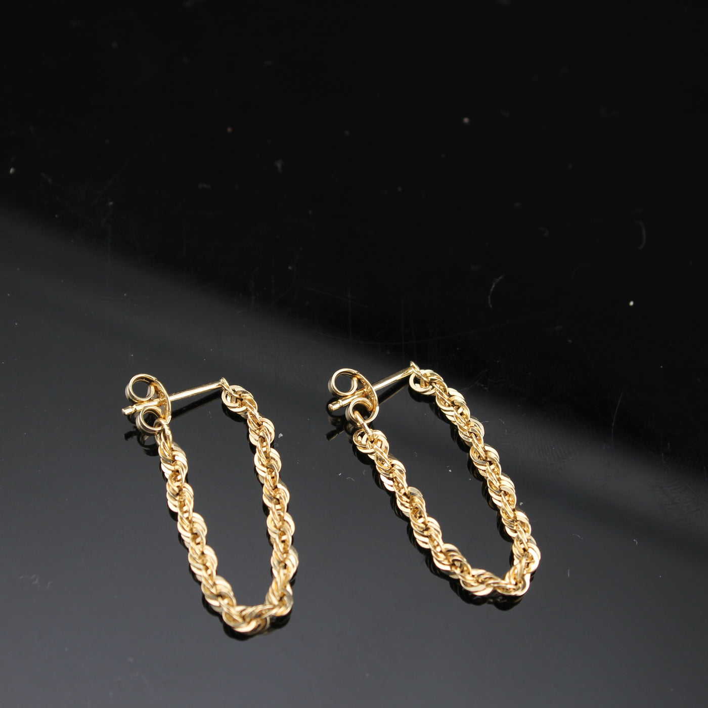 10K Gold Rope Earrings