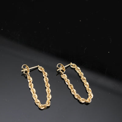 10K Gold Rope Earrings