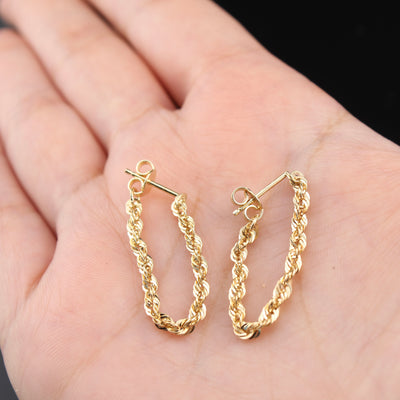 10K Gold Rope Earrings