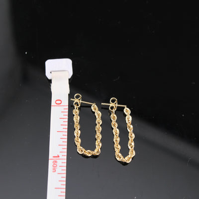 10K Gold Rope Earrings