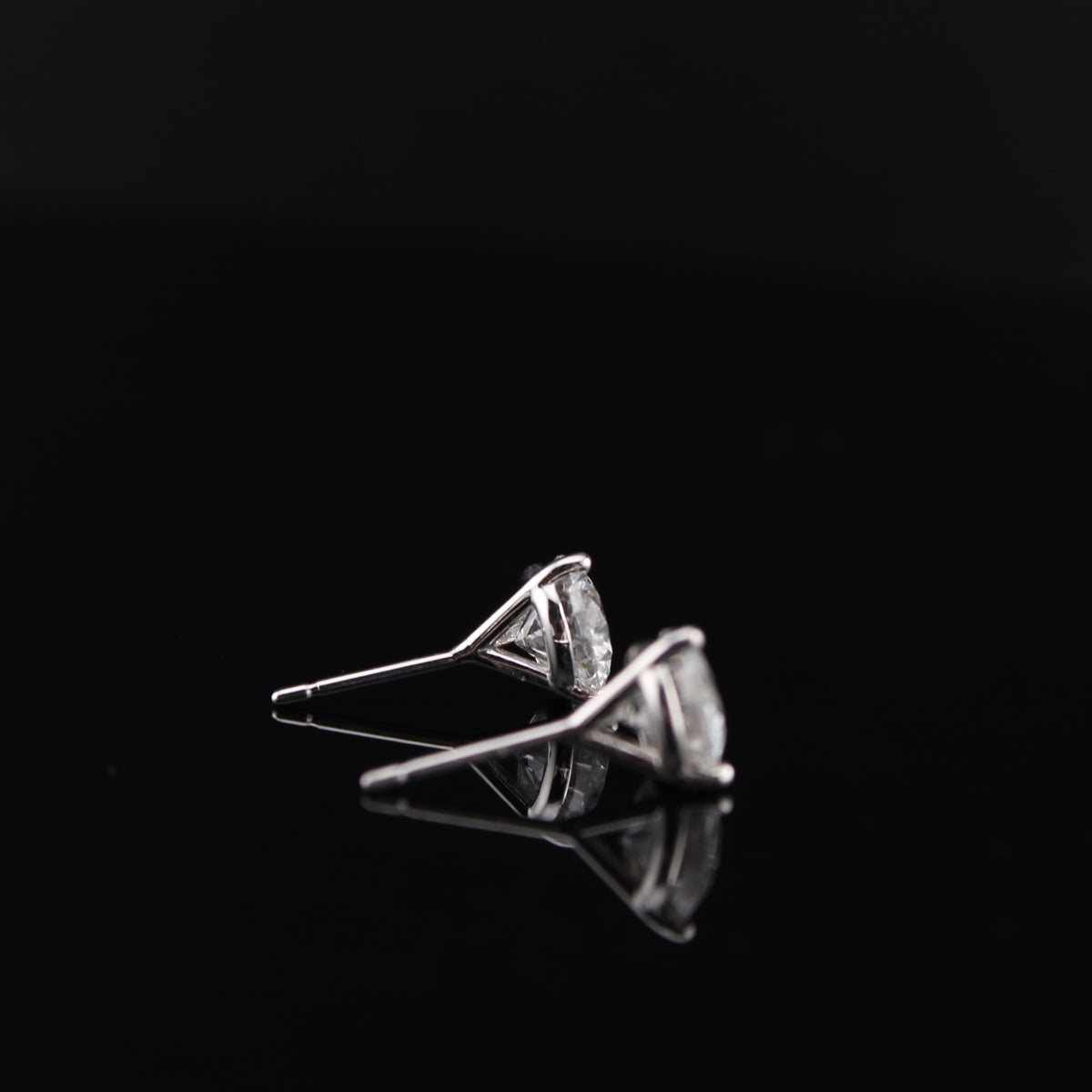 Pendientes de oro de 10K auténtico de 2.00 ct con diamantes de laboratorio