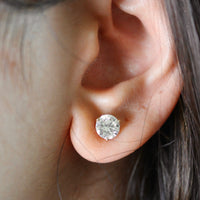 Pendientes de oro de 10K auténtico de 2.00 ct con diamantes de laboratorio