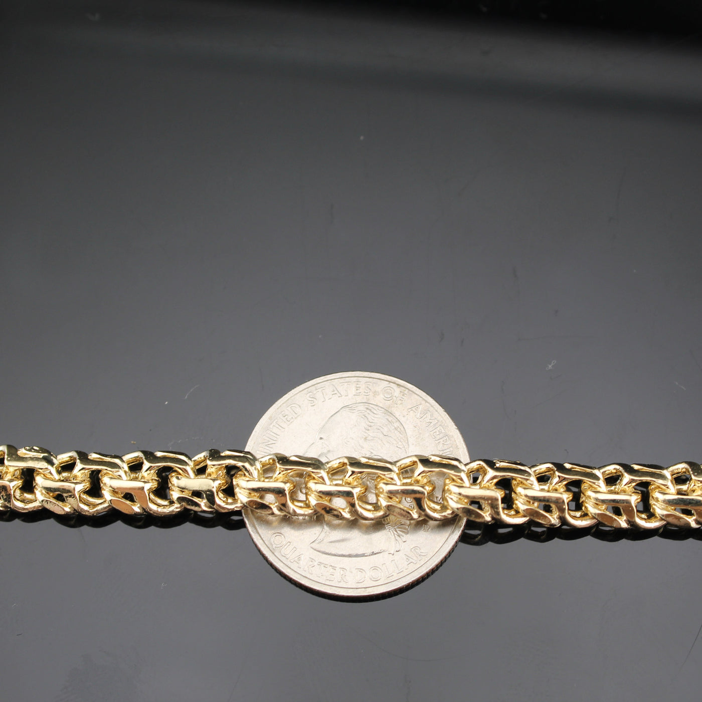 10K Chino ID Link Bracelet 7mm