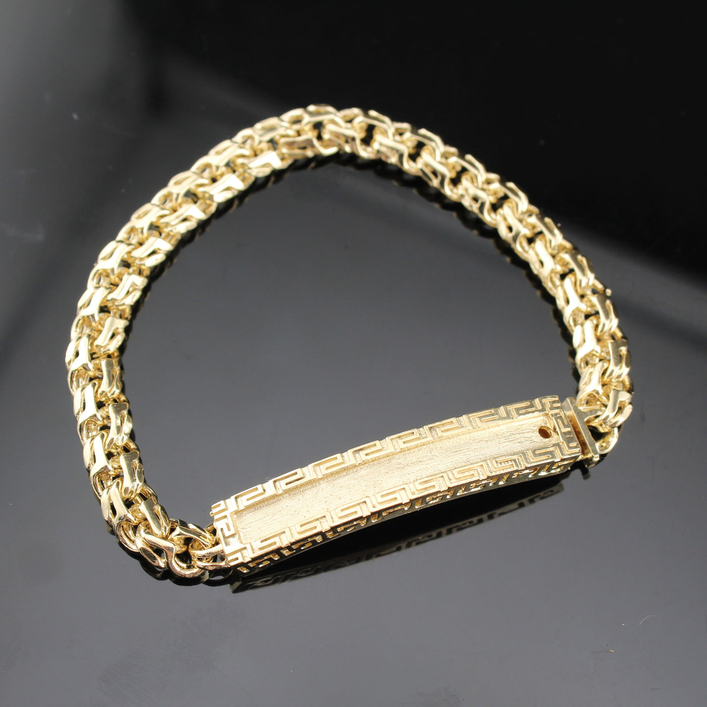 10K Chino ID Link Bracelet 7mm