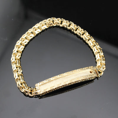 10K Chino ID Link Bracelet 7mm