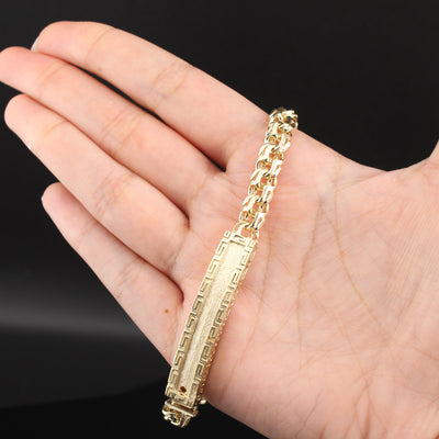 10K Chino ID Link Bracelet 7mm