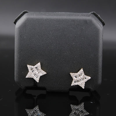 10K Star Real Diamond Studs
