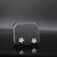 Real 10K Gold Star Diamond Studs