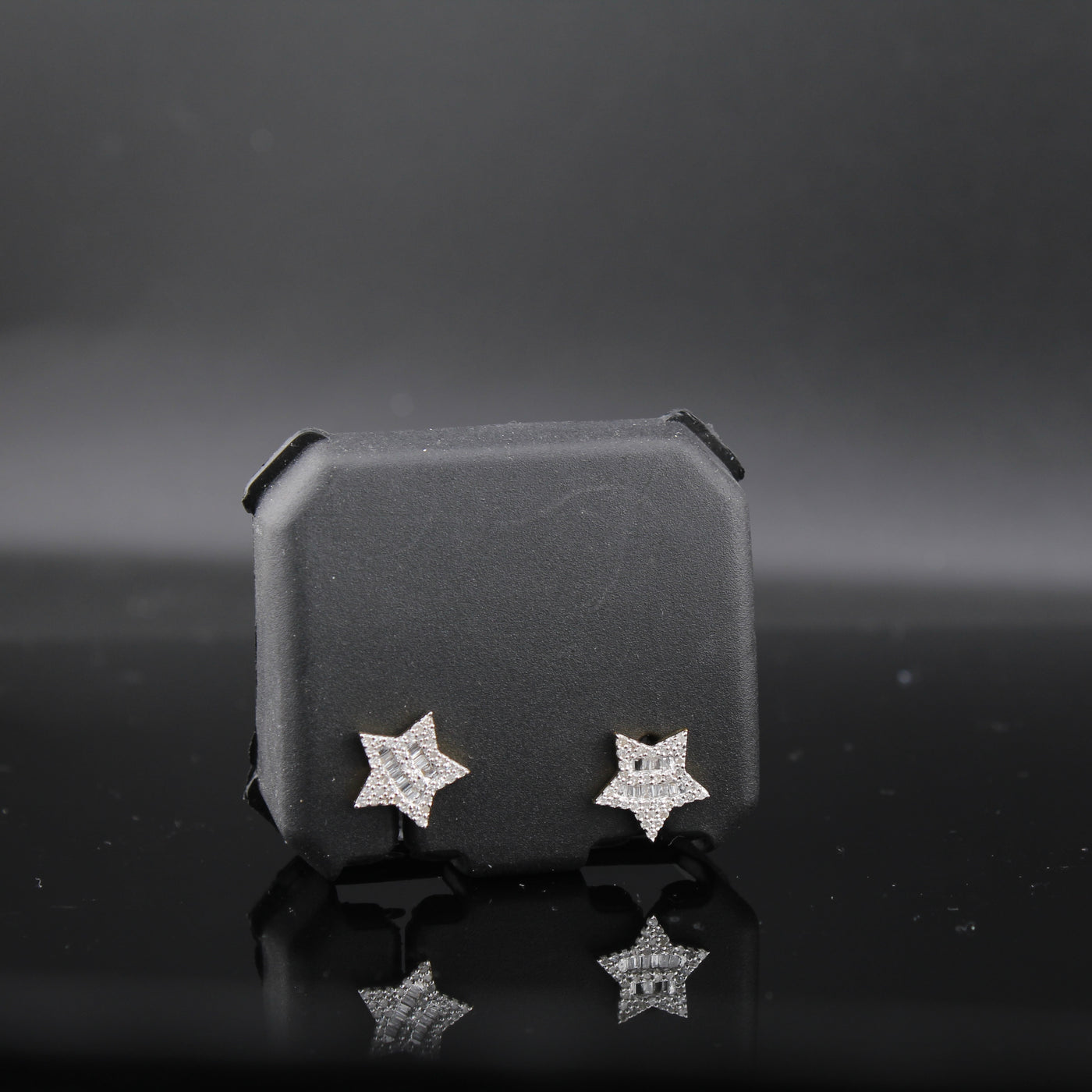 10K Star Real Diamond Studs