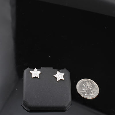 10K Star Real Diamond Studs