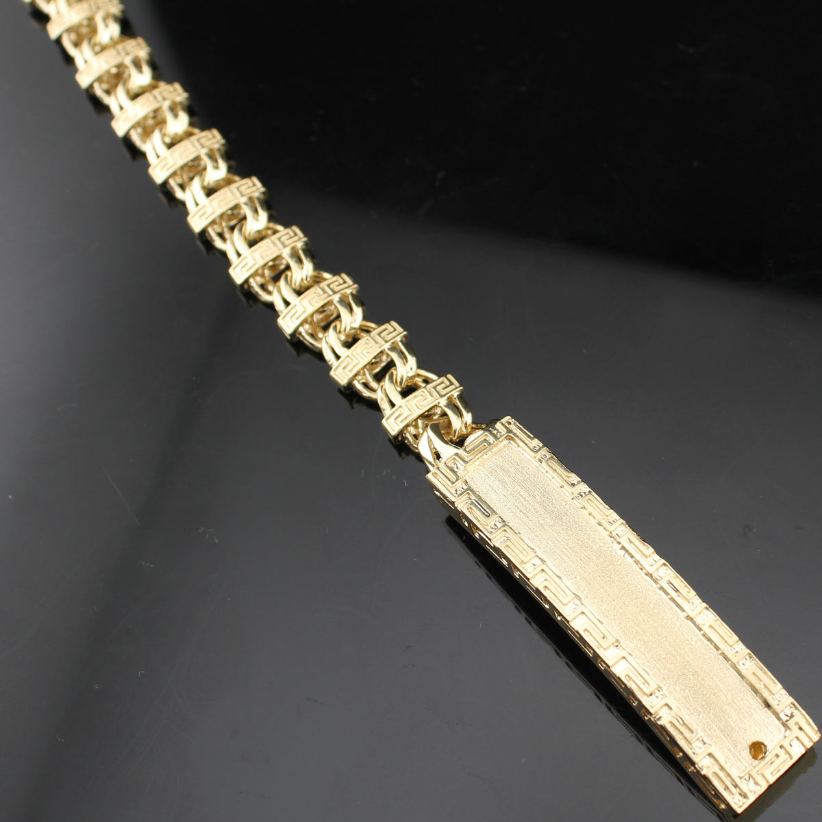 Real 14K Gold Chino ID Link Bracelet