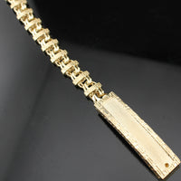 Real 14K Gold Chino ID Link Bracelet
