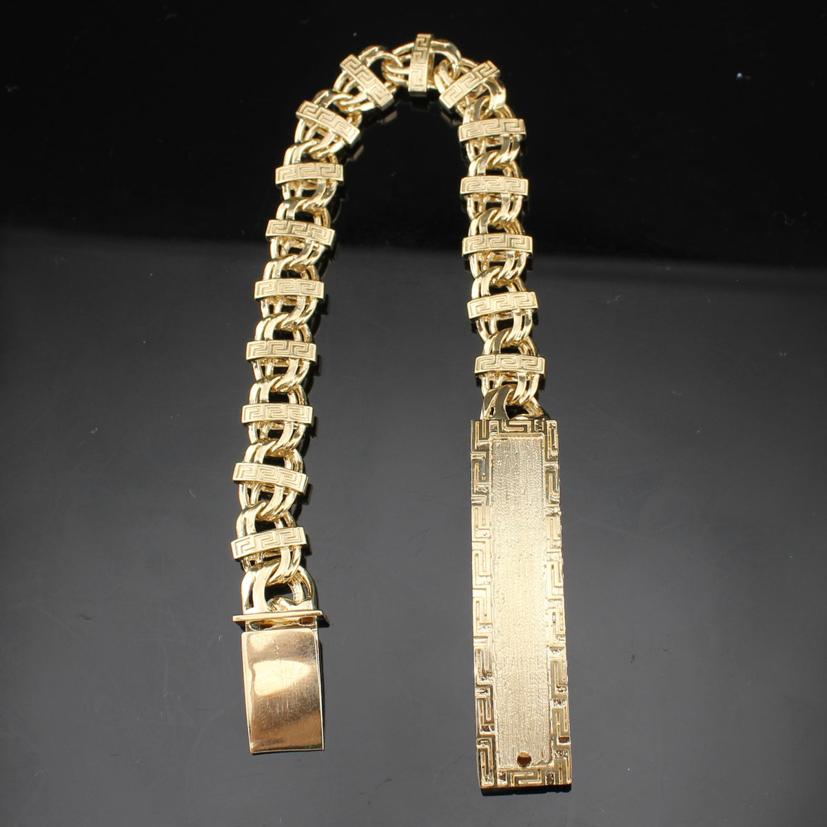 Real 14K Gold Chino ID Link Bracelet