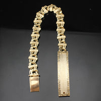 Real 14K Gold Chino ID Link Bracelet