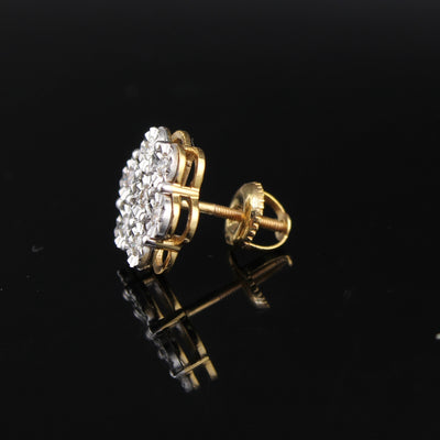 10K Flower Diamond Studs 0.50 CTW
