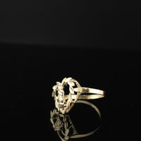Real 10K Gold Virgin Mary Heart Ring
