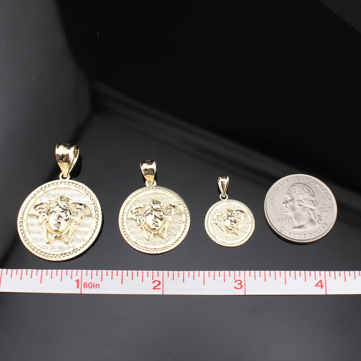 10K Real Gold Versace Inspired Medallion