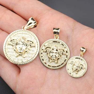 10K Real Gold Versace Inspired Medallion