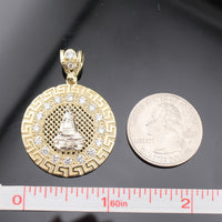 Real 10K Gold Our Lady of Aparecida Pendant