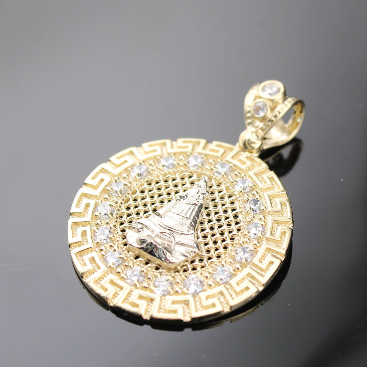 Real 10K Gold Our Lady of Aparecida Pendant