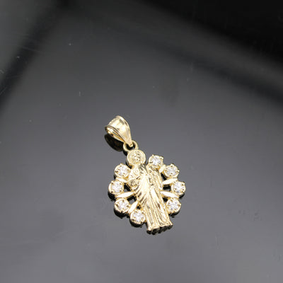 10K Real Gold Virgin Mary Pendant