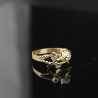 Real 10K Gold Rose Ring