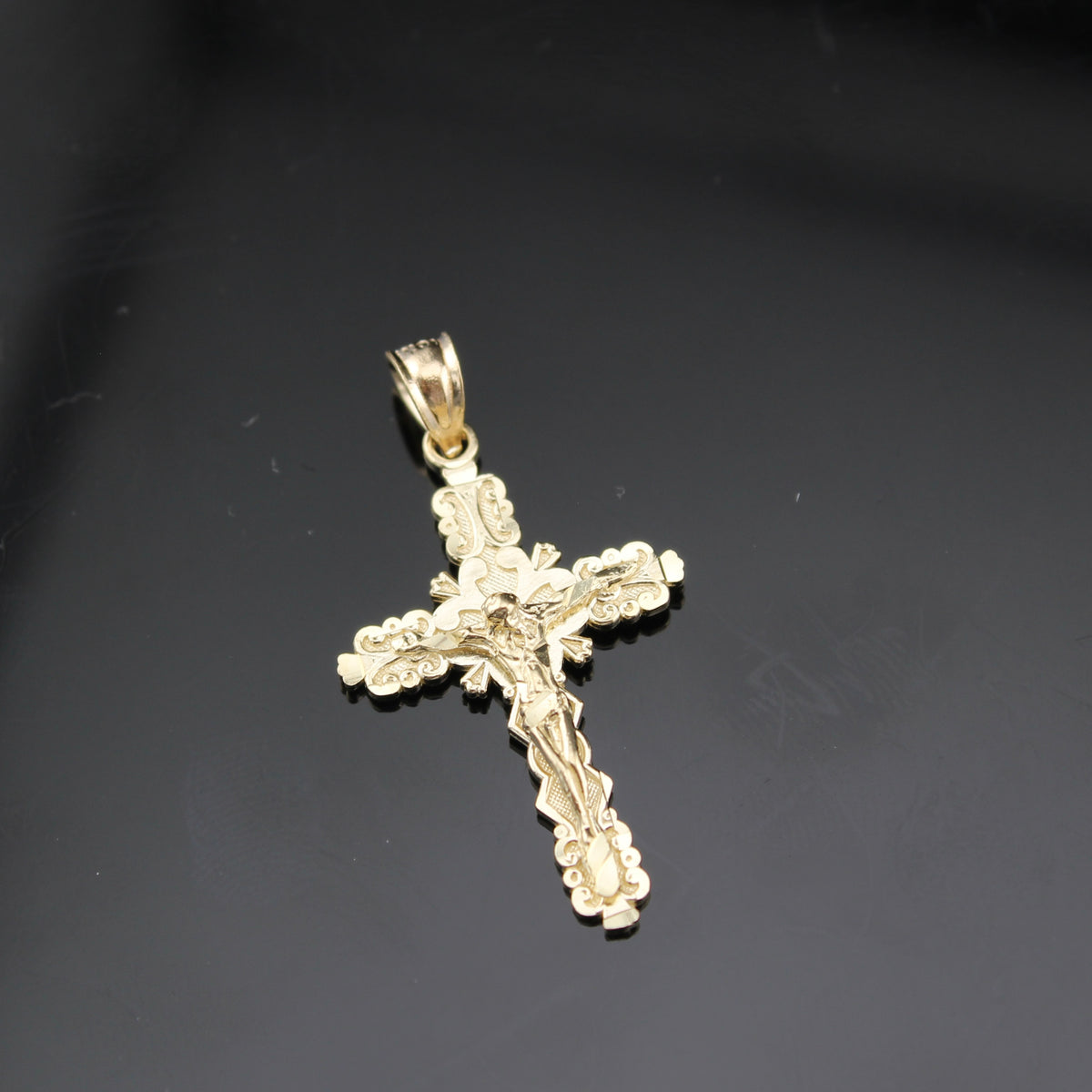 Real 10K Gold Cross Pendant