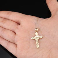 Real 10K Gold Cross Pendant