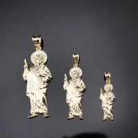 Auténticos colgantes de San Judas de oro de 10K