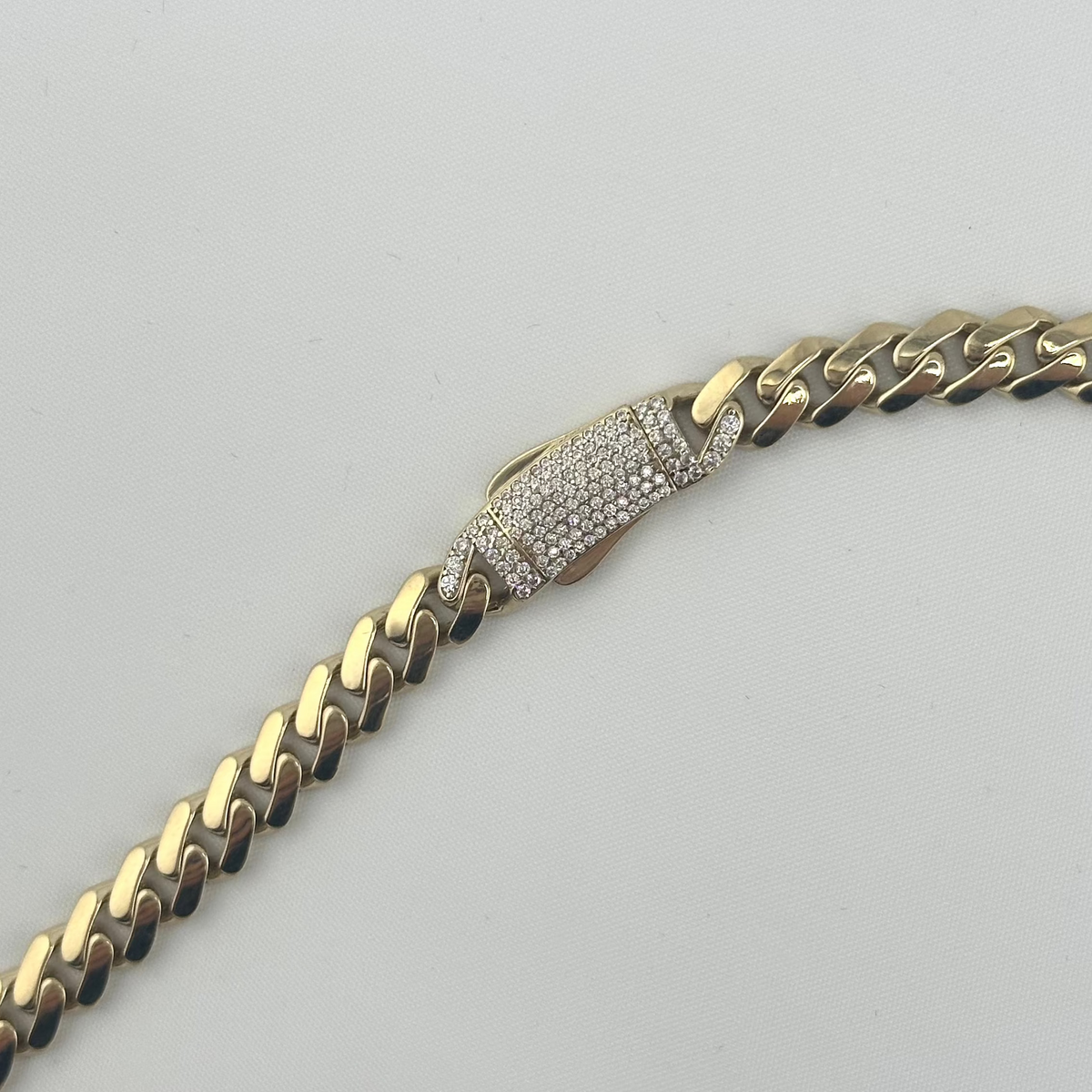 Real 10K Gold Black Heart Cuban Chain