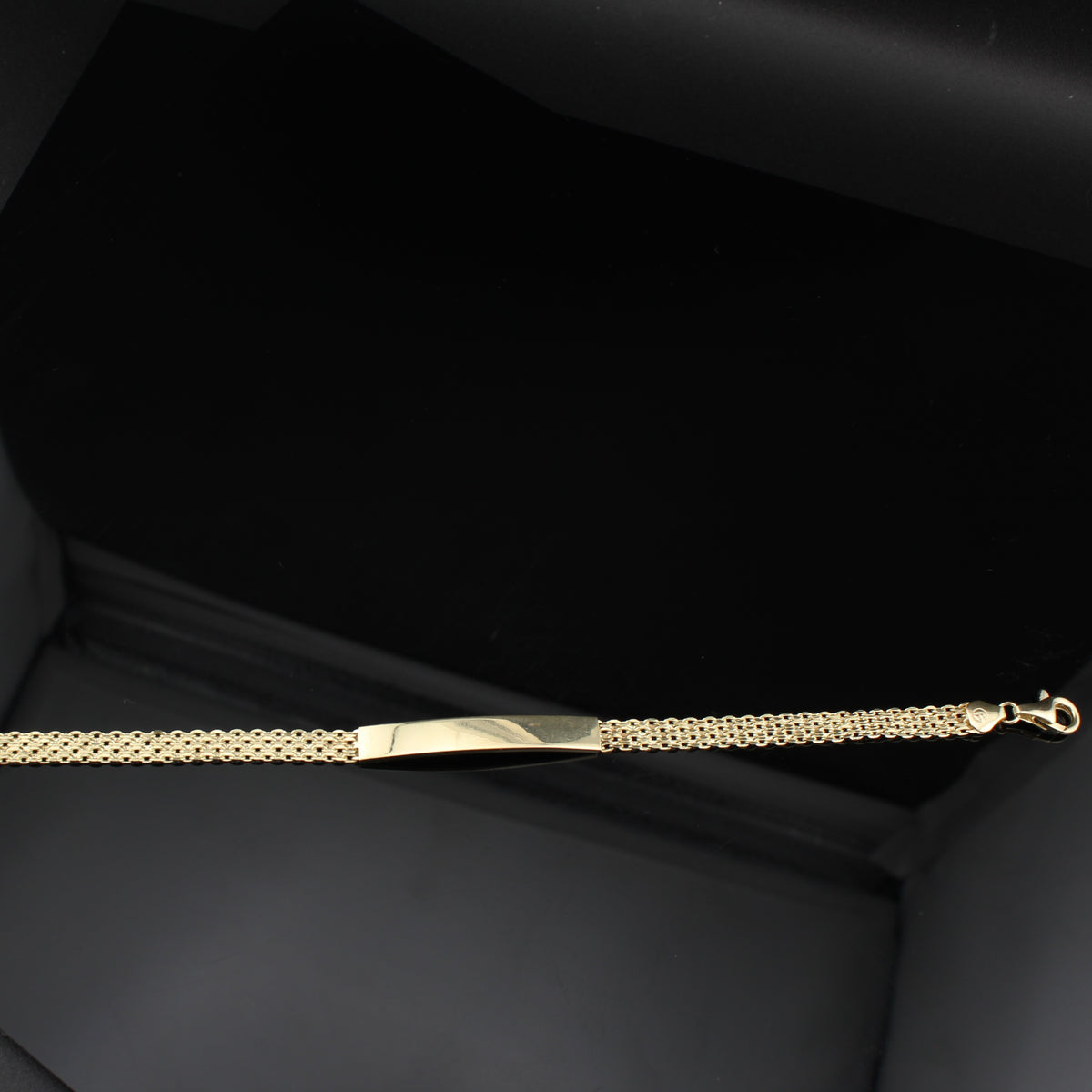 Pulsera Real de Eslabones ID Bismark de Oro de 10K