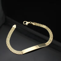Pulsera Real de Eslabones ID Bismark de Oro de 10K